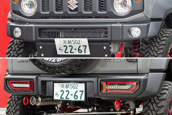 HBF Type S Wide ABS bumper Full Set Kit for JB74W with Gloss Black Printed
